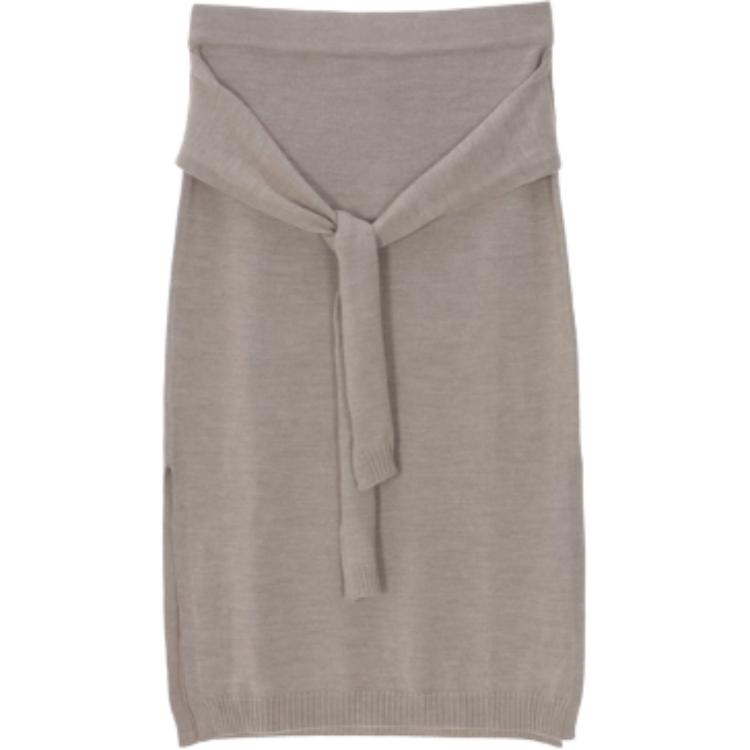 

Вязаная юбка миди с эффектом обманчивой перспективы Lemaire, taupe