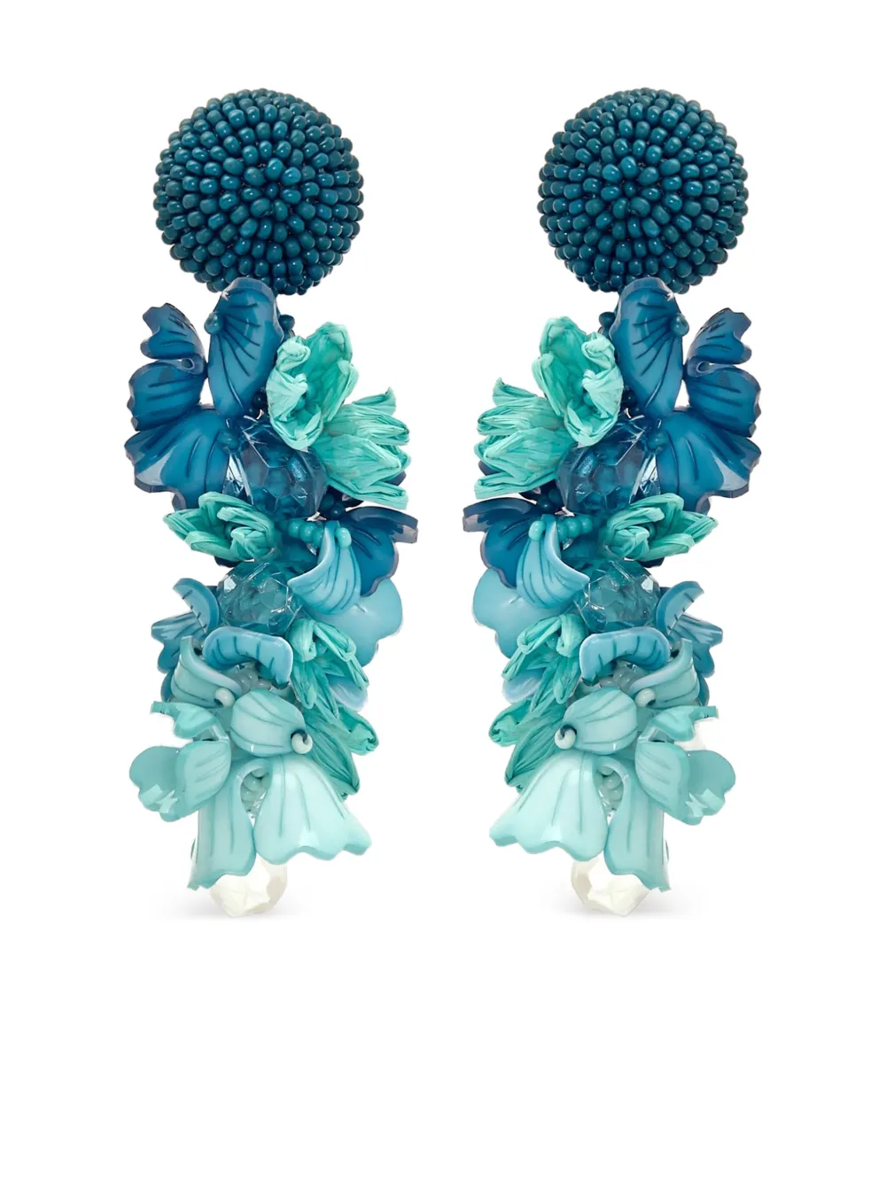 

Серьги Flower Oscar de la Renta, синий
