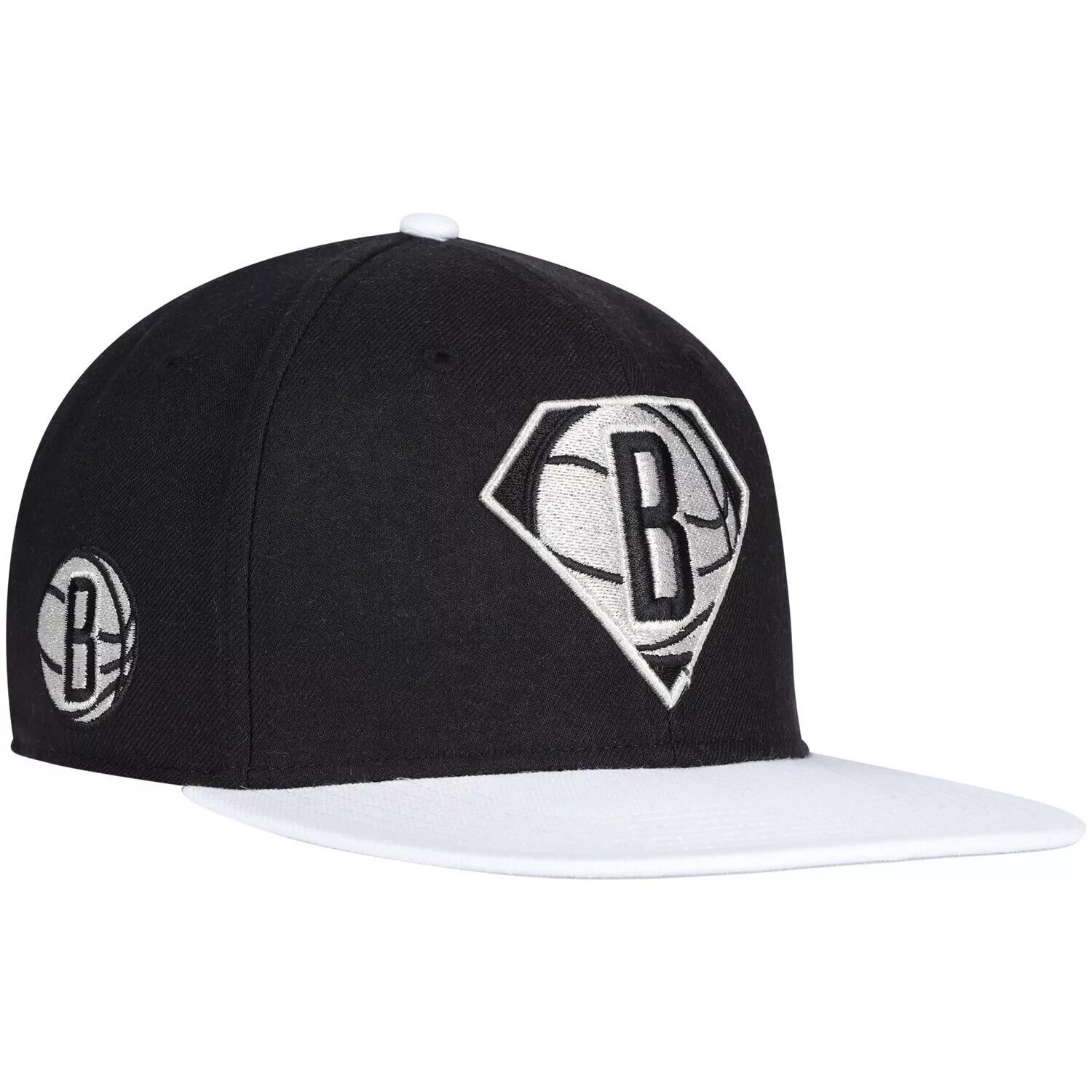 

Мужская черно-белая кепка '47 Brooklyn Nets в честь 75-летия Carat Captain Snapback