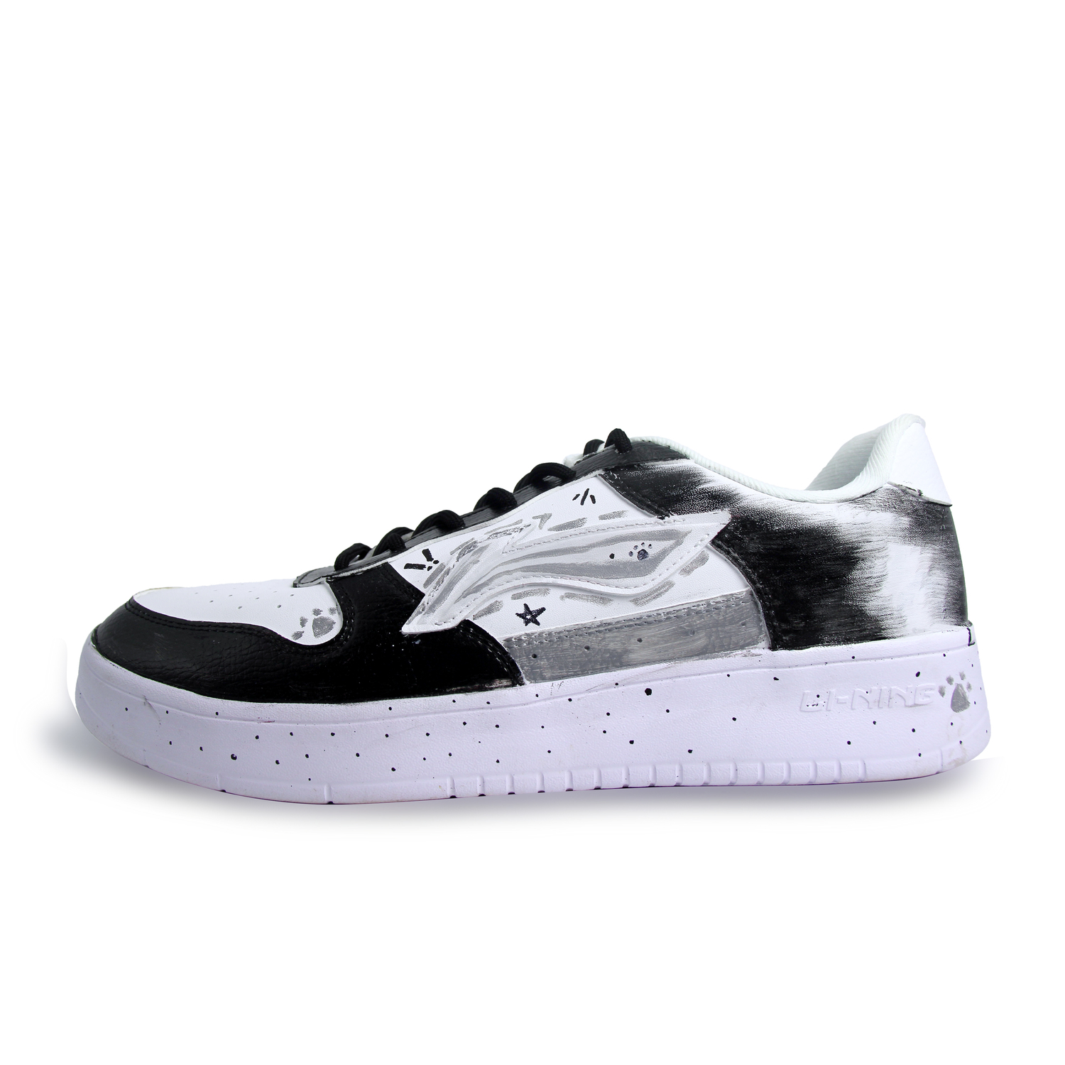 

Li-Ning Floating Boat синтетическая кожа ручная роспись граффити легкие и дышащие низкие кроссовки для скейтбординга унисекс