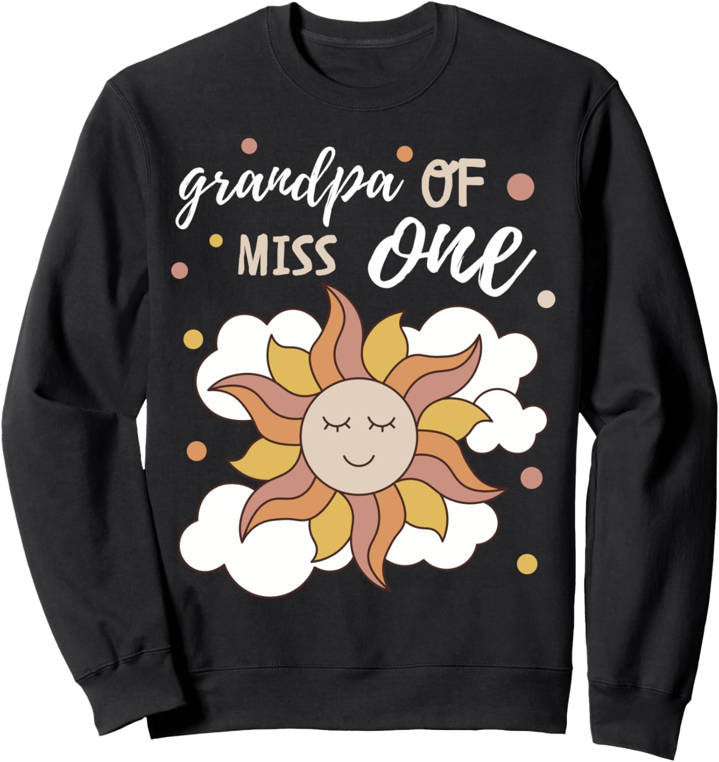 

Толстовка «Дедушка на первый день рождения» Family Look Vintage Boho Style Decorations Gifts, черный