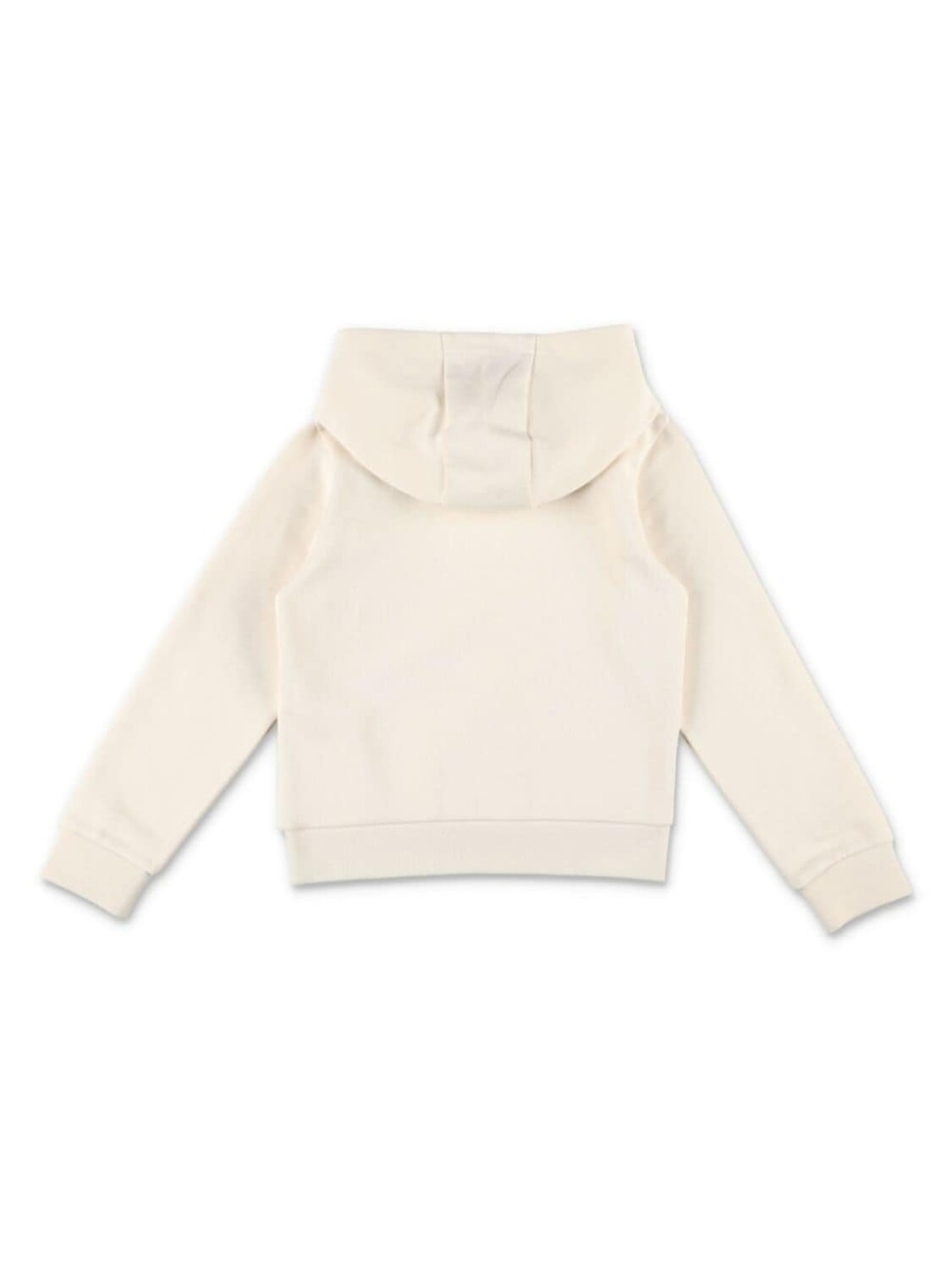 Moncler Enfant хлопковая толстовка с капюшоном и вышитым логотипом, белый — фото 2