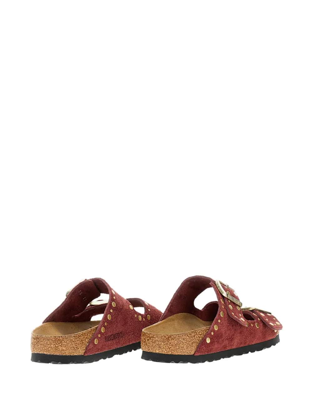 Босоножки с заклепками и двойной пряжкой BIRKENSTOCK, красный — фото 3