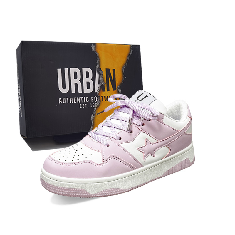 

URBAN AUTHENTIC Низкие повседневные кеды унисекс бело-розовые, цвет White Pink