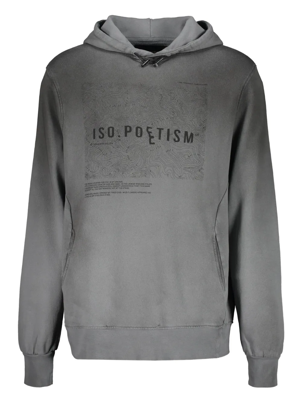 

Толстовка с капюшоном и завязкой ISO.POETISM, серый
