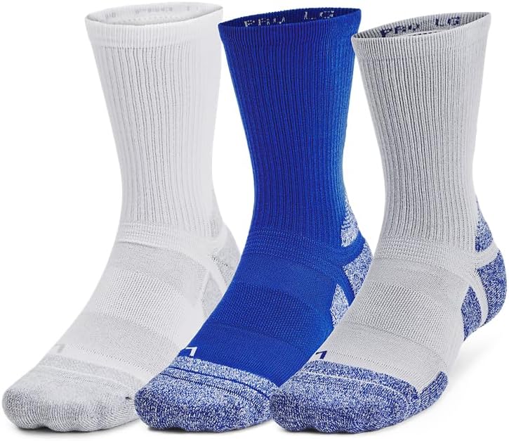 

Носки унисекс для взрослых Under Armour Performance Tech Pro Crew (3 шт.), (400) Royal/White/Mod Gray