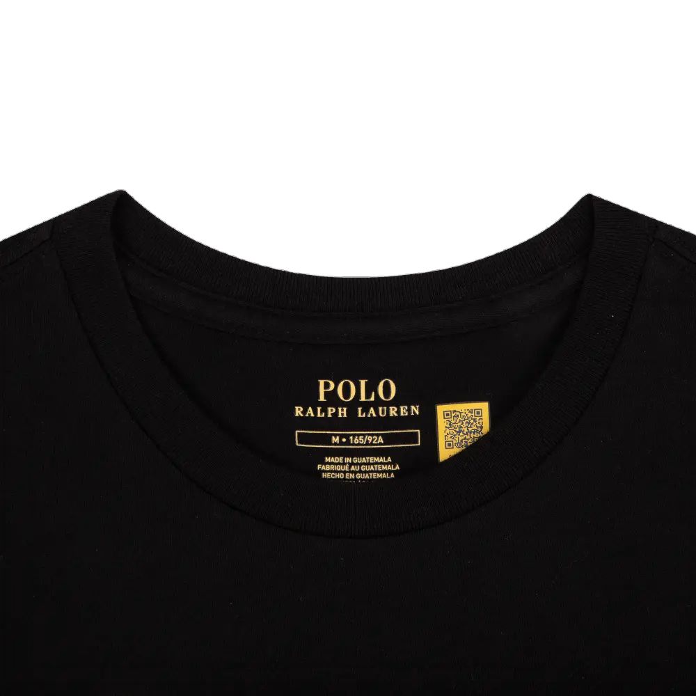 

Футболка поло с принтом в виде букв Ralph Lauren женская черная