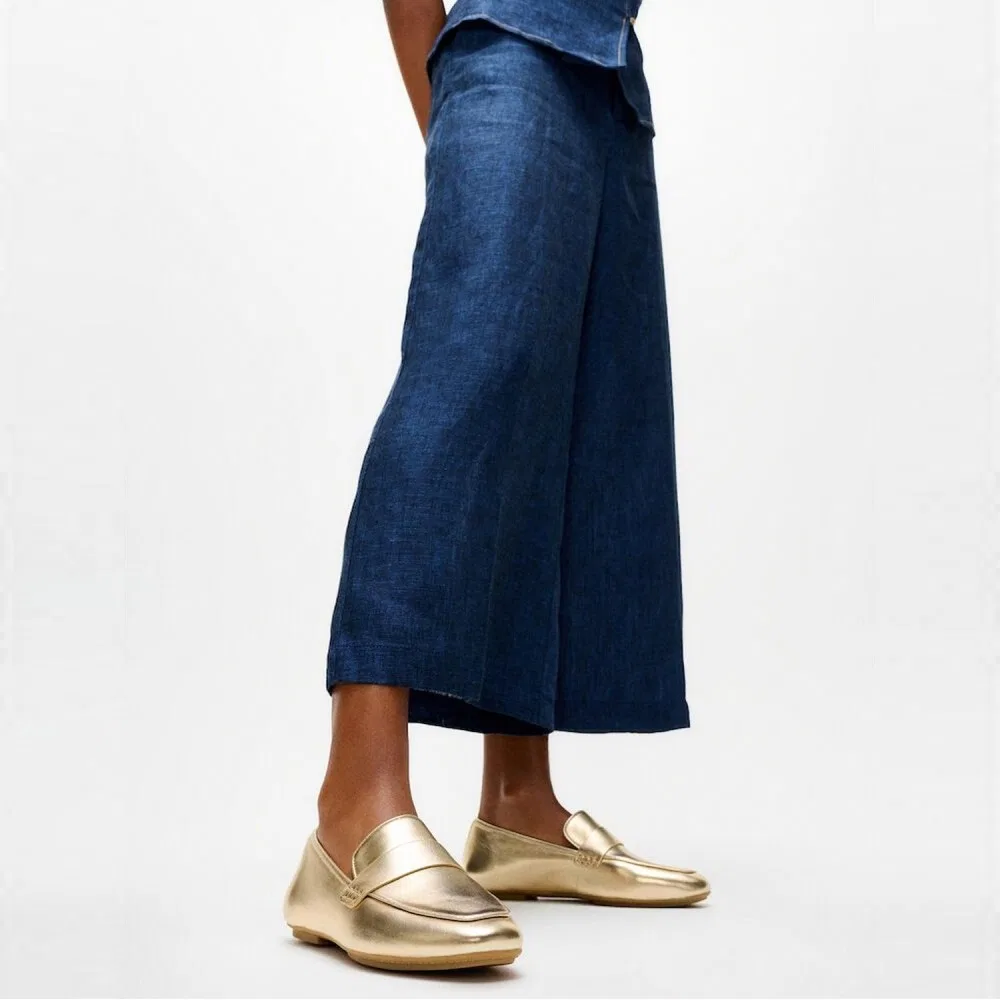 Мужские лоферы Delicato из мягкой металлической кожи Platino от Fitflop