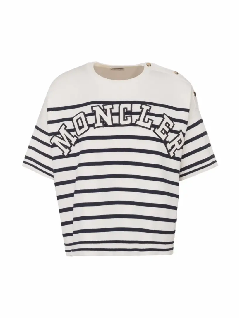 

Трикотажная футболка с логотипом Moncler, мультиколор