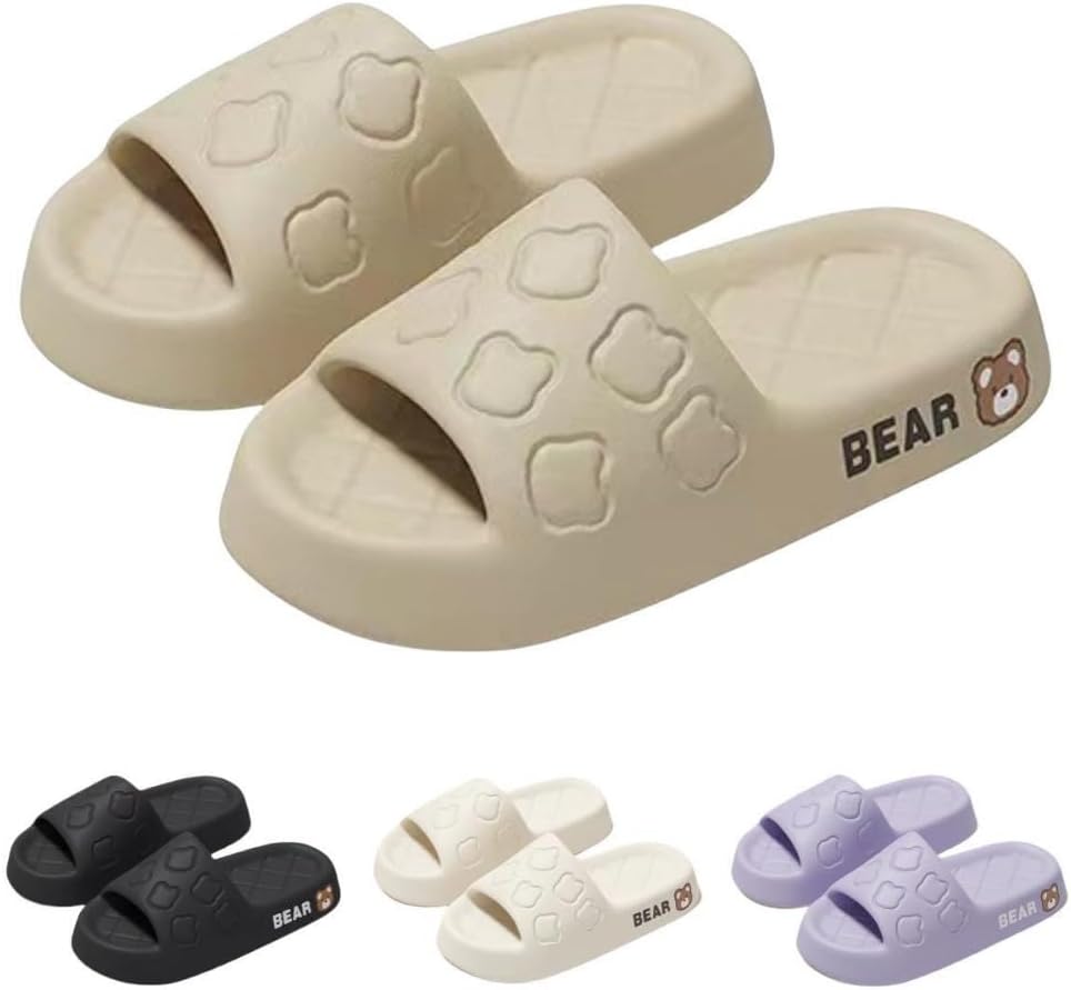 

Милые шлепанцы с медвежонком для женщин Albiva, хаки