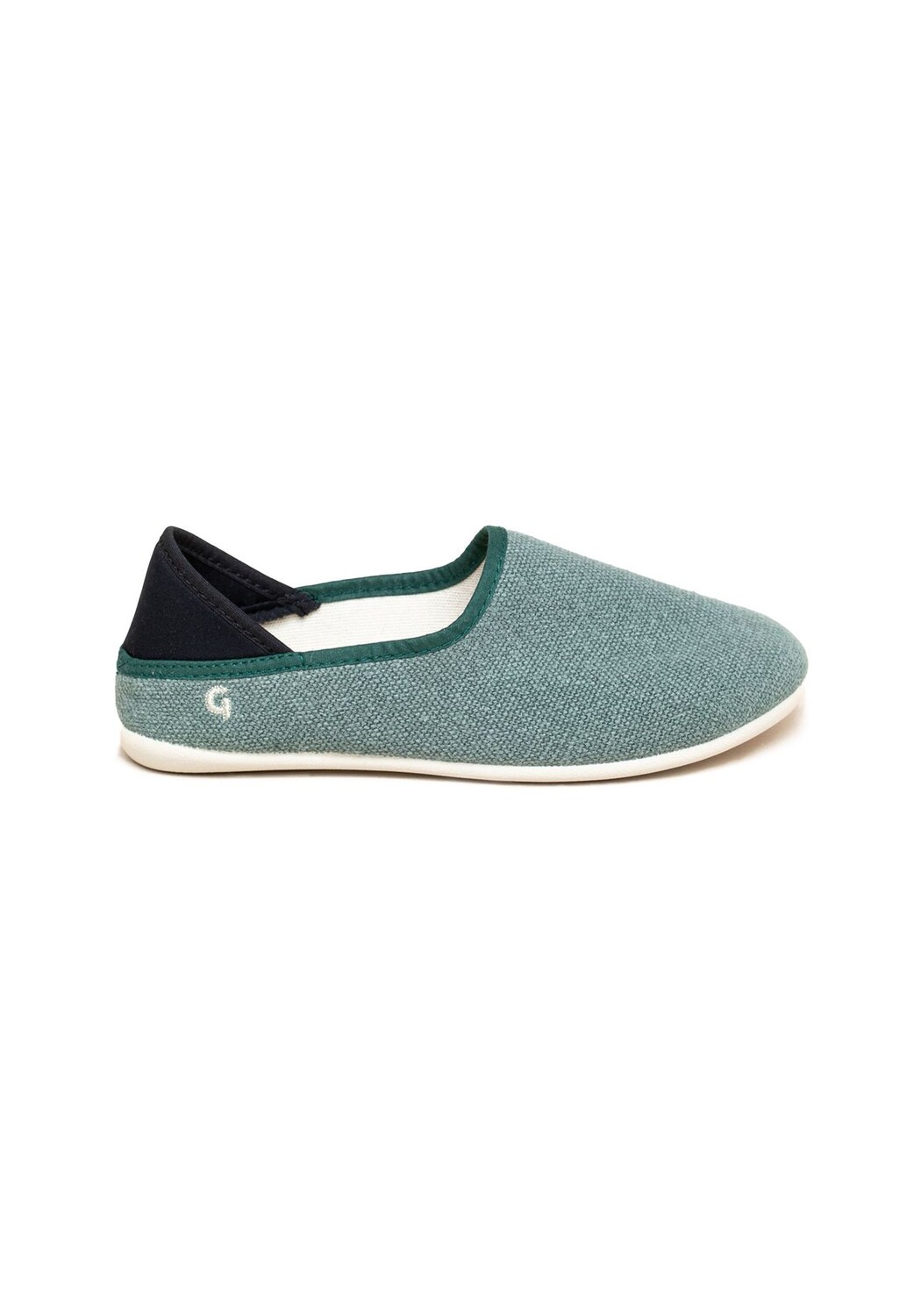 Льняные тапочки без шнуровки Gottstein, цвет Oceangreen