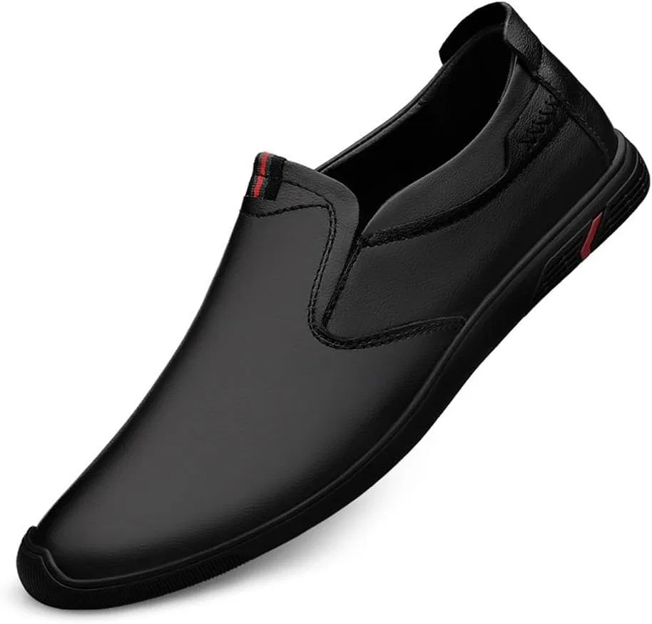 Лоферы кожаные итальянские мужские Loafers, Black UOPYNE