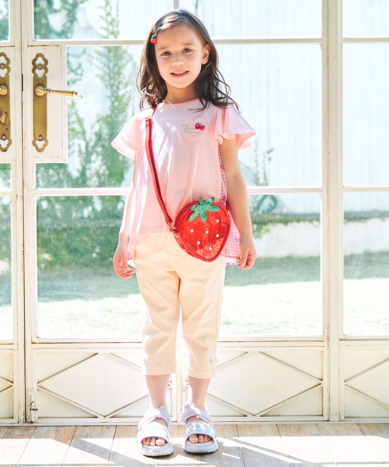 Развевающаяся на ветру футболка без спины ANY KIDS, Pink [012] — фото 2