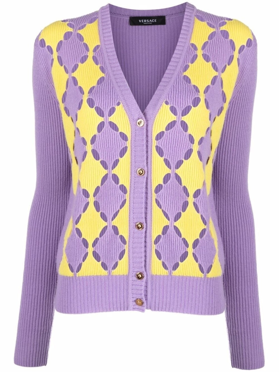 

Versace кашемировый кардиган, фиолетовый