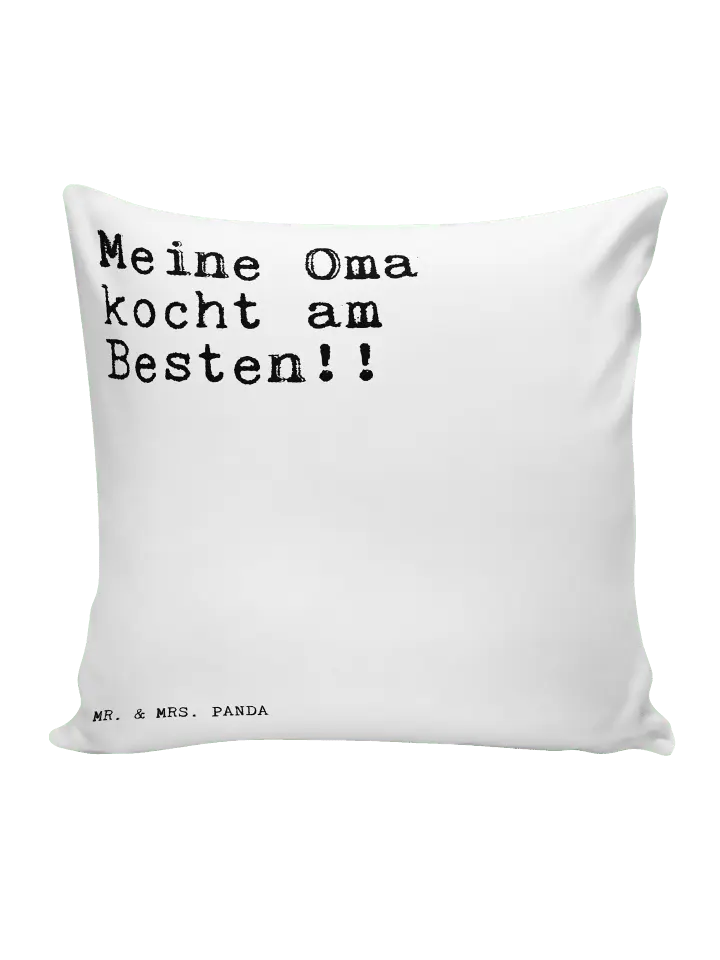 

Подушка Mr & Mrs Panda 40x40 Meine Oma kocht am, белый