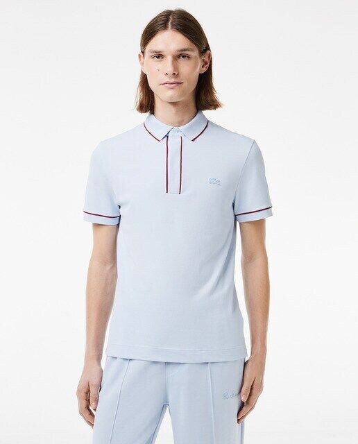 

Рубашка-поло Smart Paris из эластичного хлопка с контрастной отделкой Lacoste, светло-синий