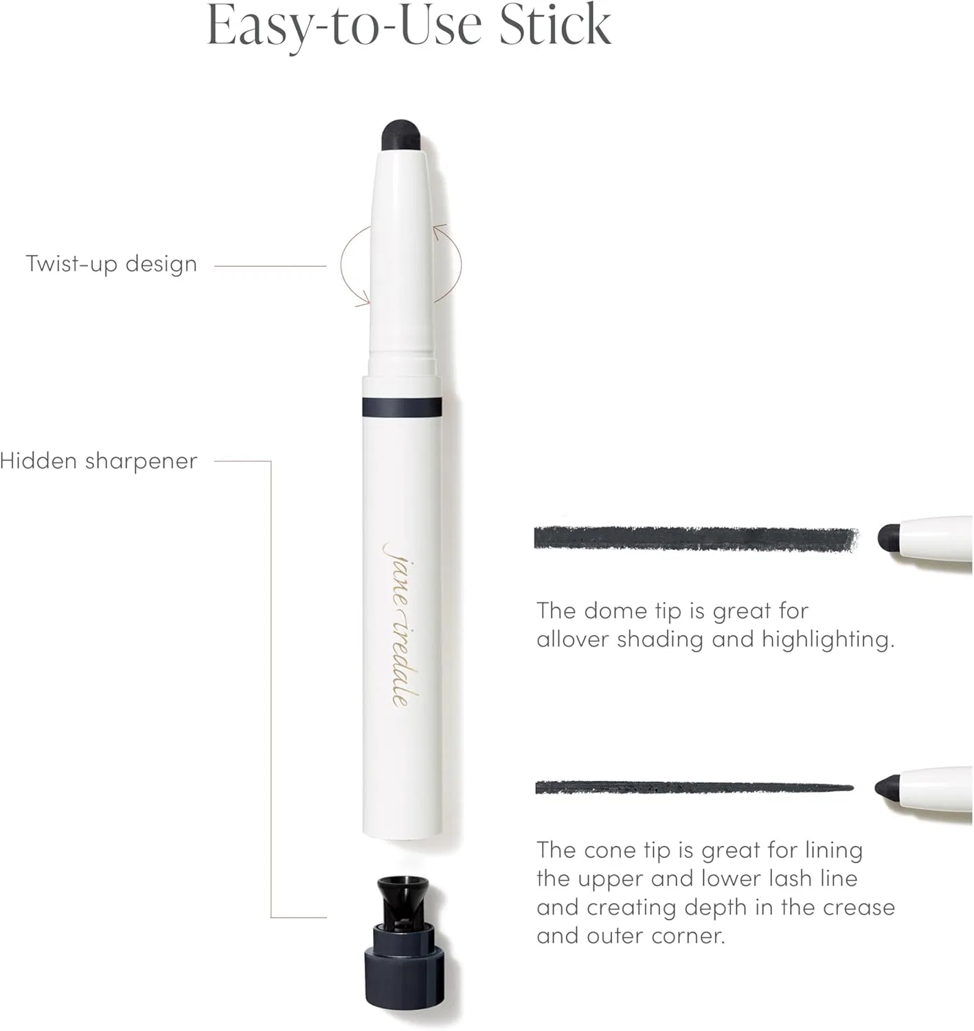 Тени для век Jane Iredale ColorLuxe Eyeshadow Stick Gatsby, 1.39 г — фото 4