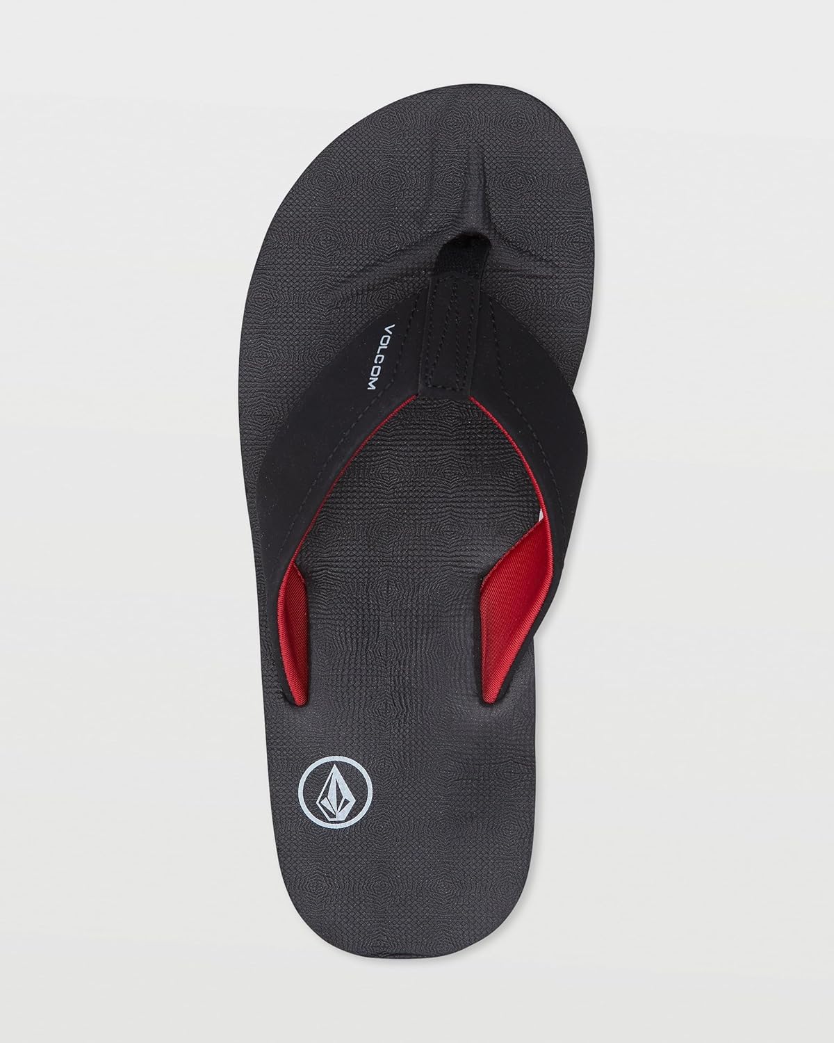 Детские шлепанцы Volcom Victor, черный/красный — фото 4