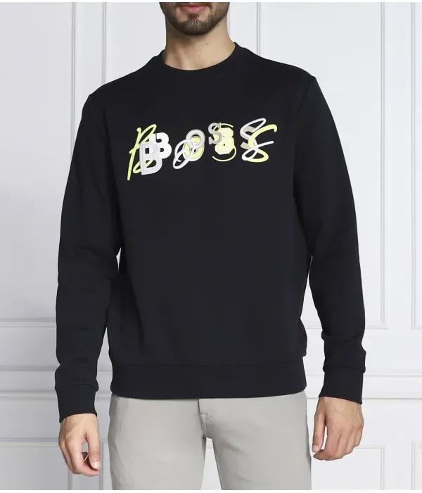 Толстовка welogocrew regular fit Boss Orange, темно-синий