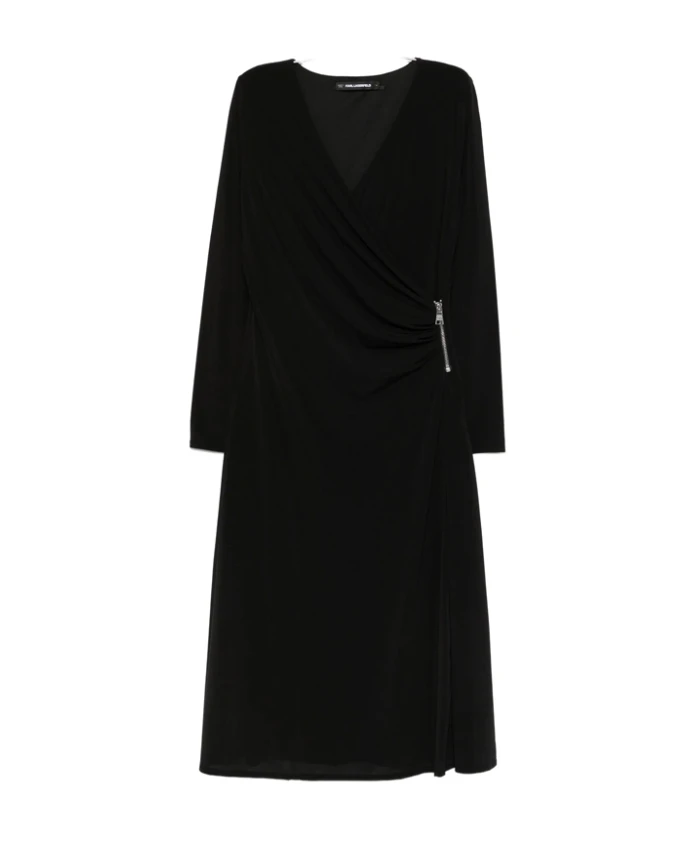 

Платье-Халат с застежкой-молнией Karl Lagerfeld, черный