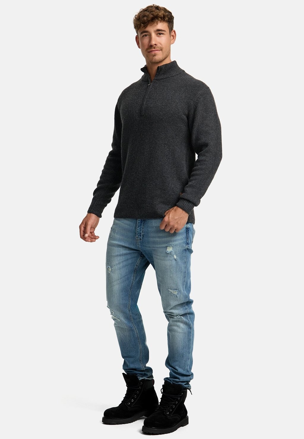 

Джемпер INLOKANT INDICODE JEANS, темно-серый