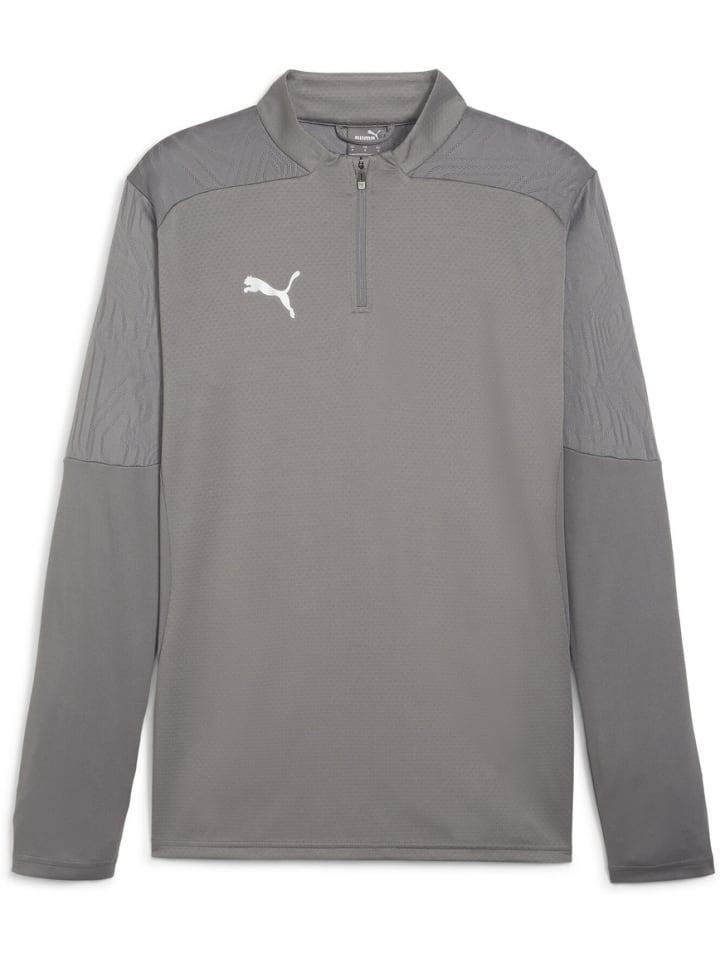 

Футболка TeamFinal Training 1/4 Zip Top серого цвета Puma