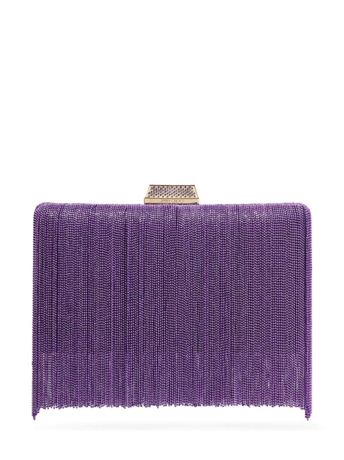 

Клатч Jimmy Choo Clemmie с бахромой, фиолетовый