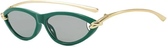 

Солнцезащитные очки для мужчин и женщин - защита UV400 - цвет "кошачий глаз" с полой оправой, идеально подходят для занятий спортом на открытом воздухе и вождения QWBSER, 16