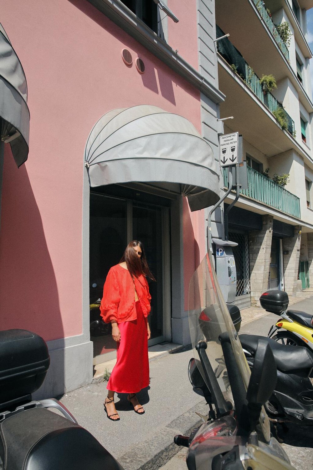 

Куртка из текстурированной органзы ZARA, оранжевый