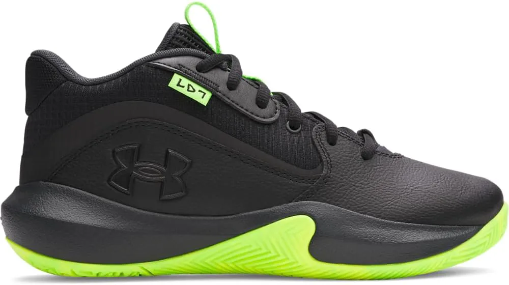 Баскетбольные кроссовки Under Armour для детей школьного возраста Lockdown 7, черный/металлик черный — фото 4