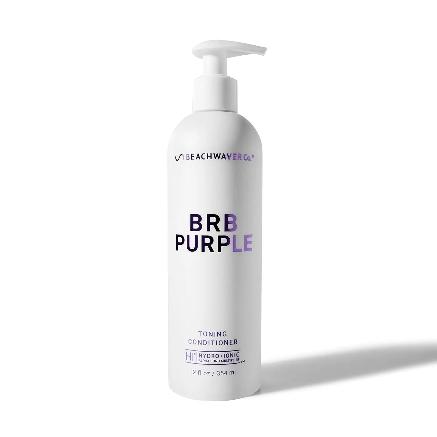 The Beachwaver Co. BRB Blonde Purple Conditioner - полный размер (340 г) | тонирующий кондиционер Anti-Brass с HiX Vegan Bond Multipliers | увлажняющая формула без сульфатов для блонда и седины, grey