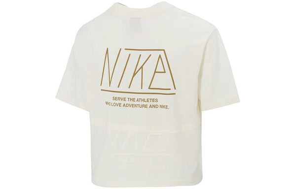 Футболка (WMNS) Nike Logo T-Shirt 'White', белый — фото 2