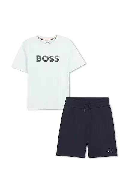 Комплект детский из трикотажа BOSS, бирюзовый