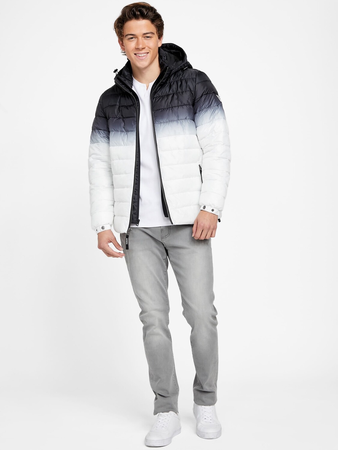

Пуховик Harrison с эффектом омбре Guess Factory, цвет Jet Black Multi