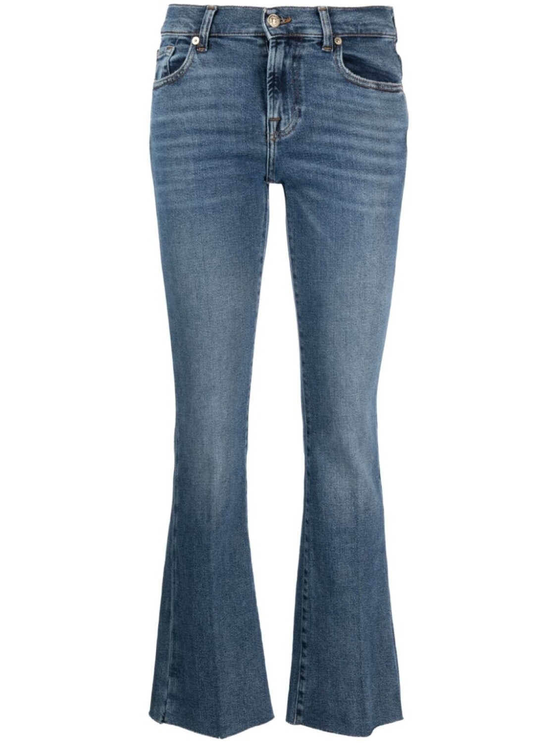 

7 For All Mankind джинсы bootcut с нашивкой-логотипом, синий
