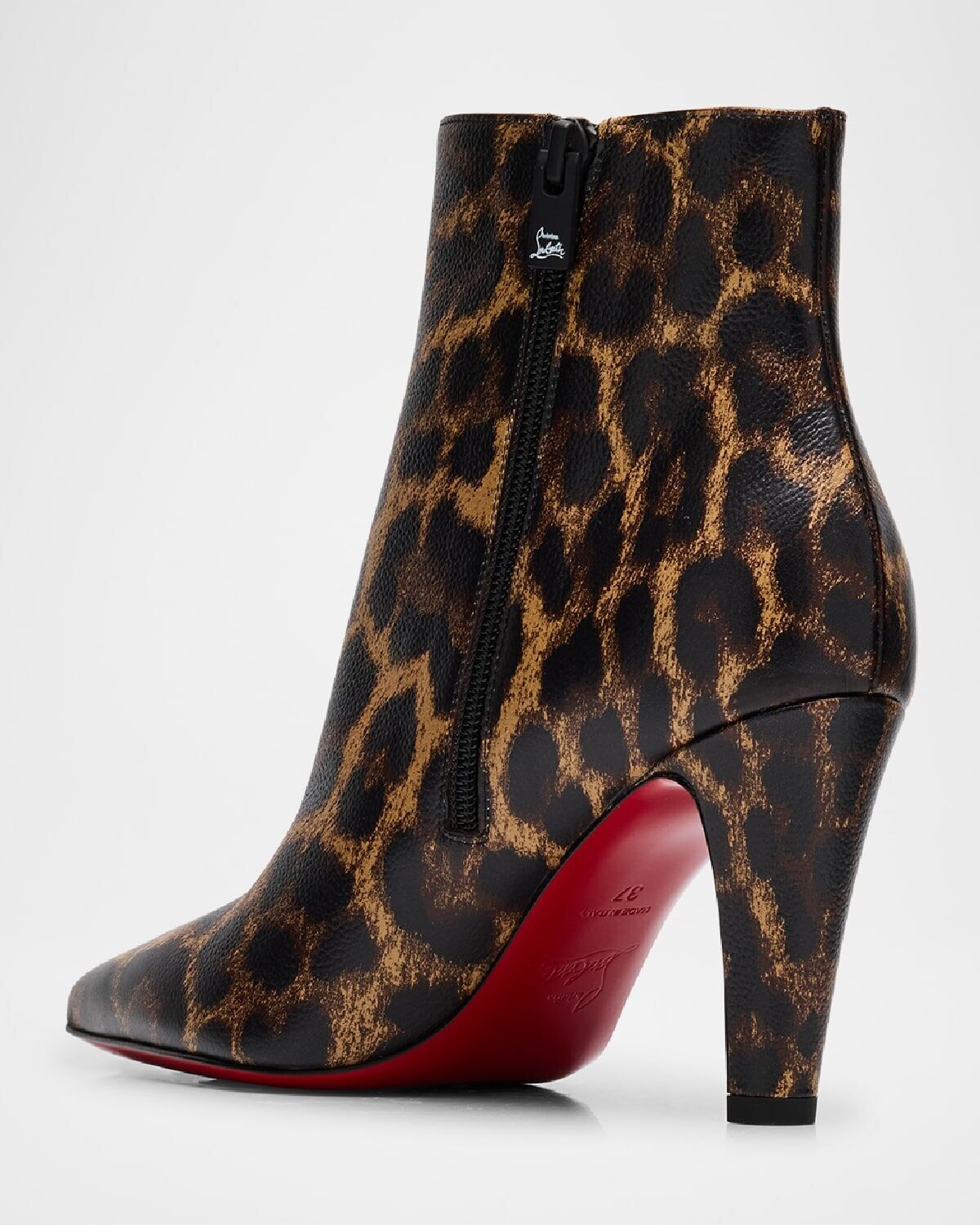 Кожаные ботильоны Vibella с леопардовым принтом на красной подошве Christian Louboutin, цвет Leopard Multi — фото 2