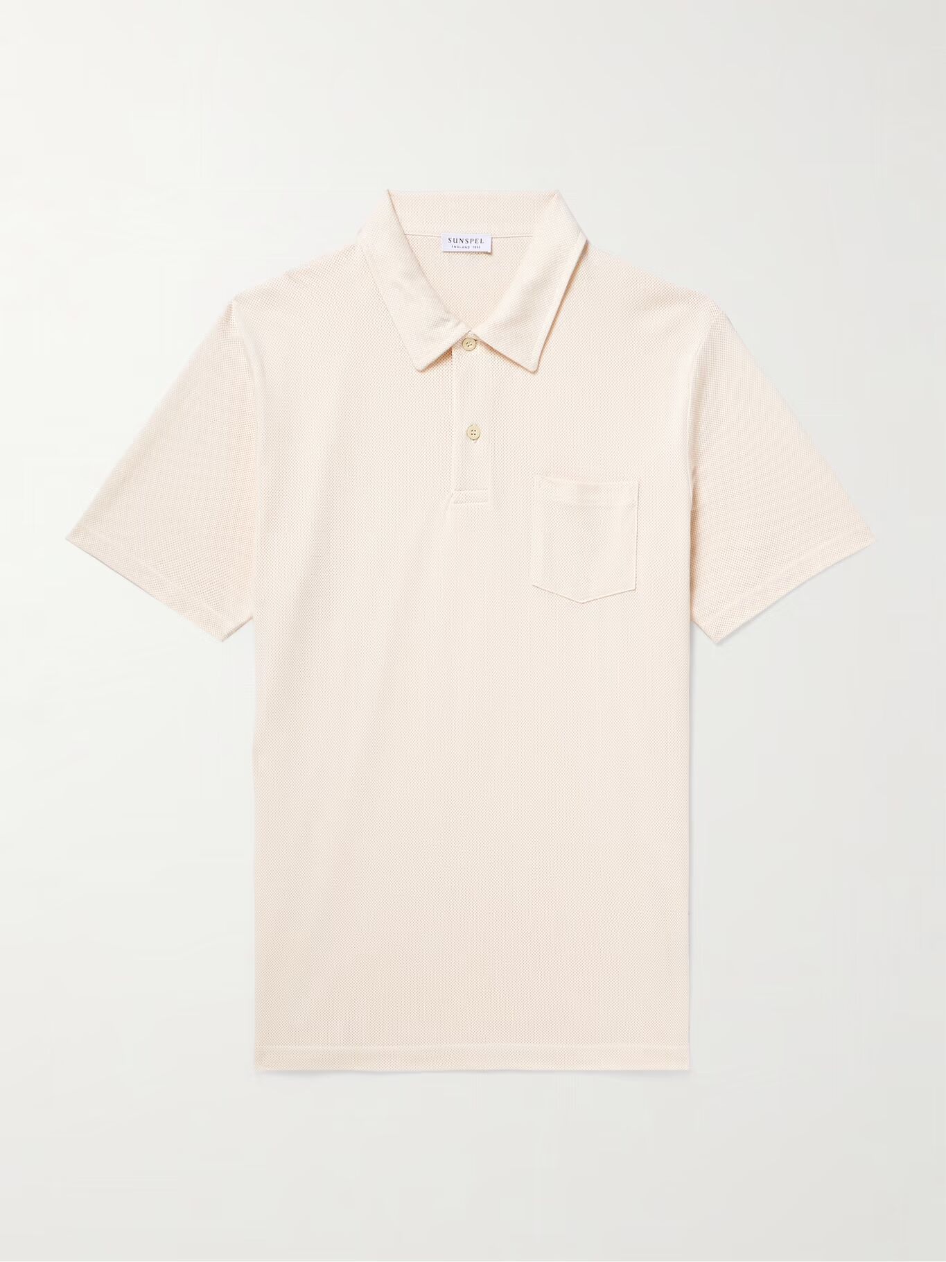

Рубашка-поло Riviera Slim-Fit из хлопковой сетки SUNSPEL, бежевый