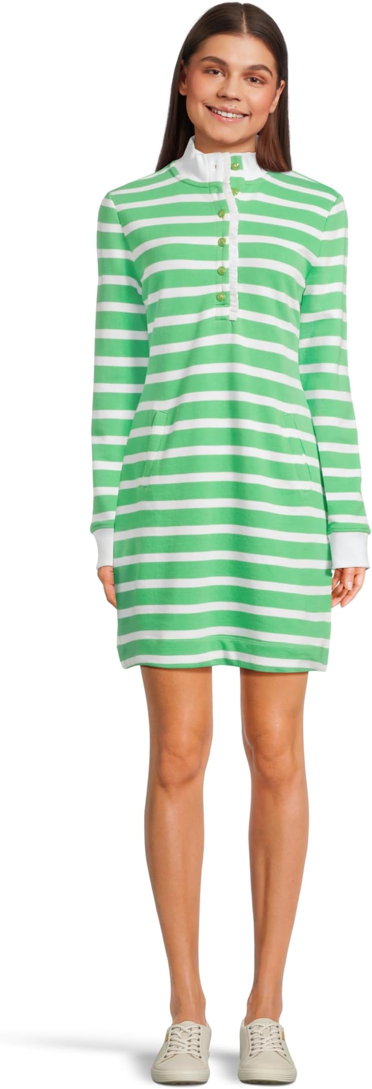 

Платье Lilly Pulitzer Evangeline Dress, цвет Fauna Green Resort White Stripe
