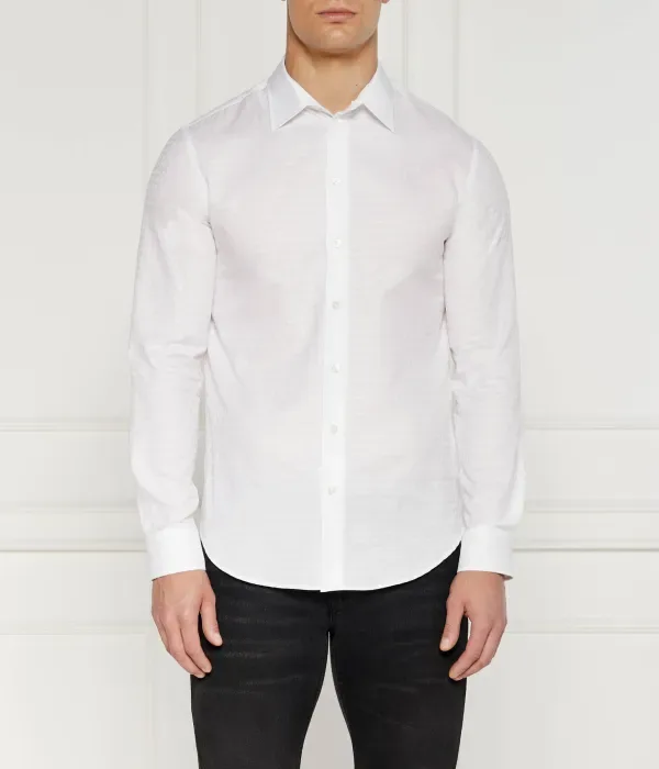 Рубашка regular fit Emporio Armani, белый