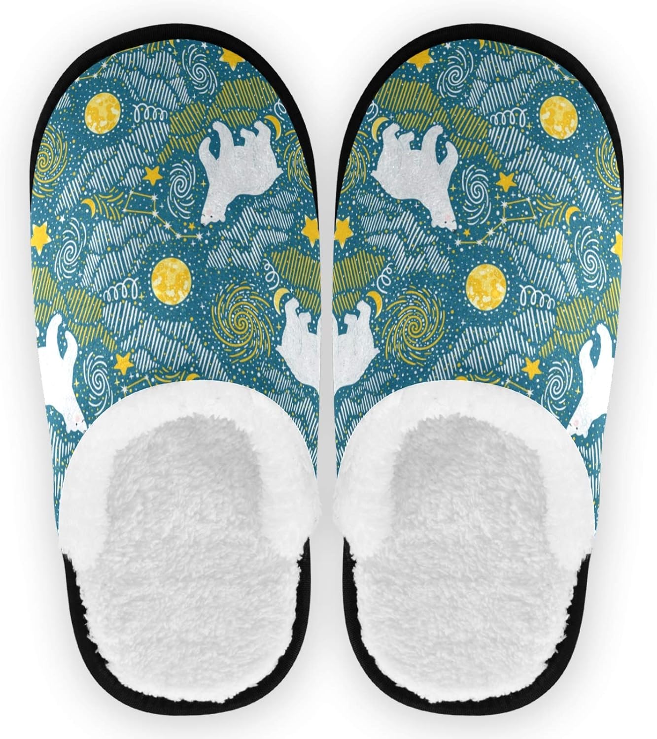 

Тапочки visesunny для женщин и мужчин, стильные зимние теплые домашние тапочки из хлопка с эффектом памяти и мягкой плюшевой флисовой подкладкой, домашние тапочки без шнурков для девочек, обувь для дома и улицы, белый