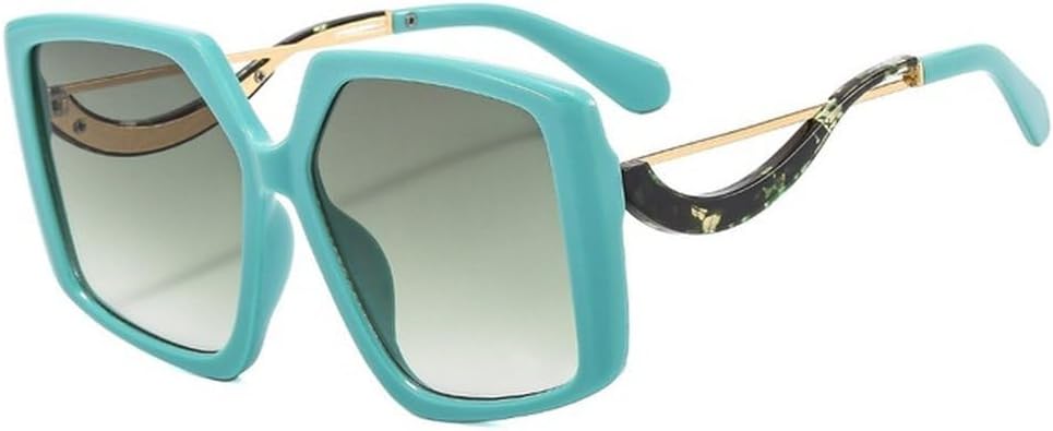 

Модные солнцезащитные очки неправильной формы для женщин с металлическими шарнирами, в стиле ретро, ​​женские солнцезащитные очки с защитой от УФ-излучения UV400 для мужчин TVTBBVV, Green