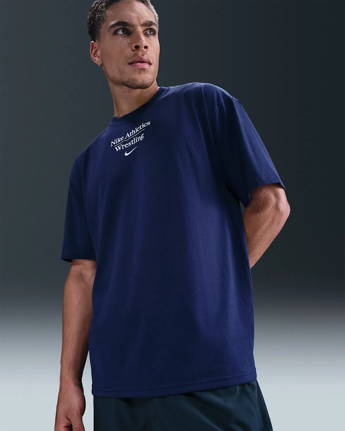 Мужская футболка Max90 Nike Wrestling, College Navy