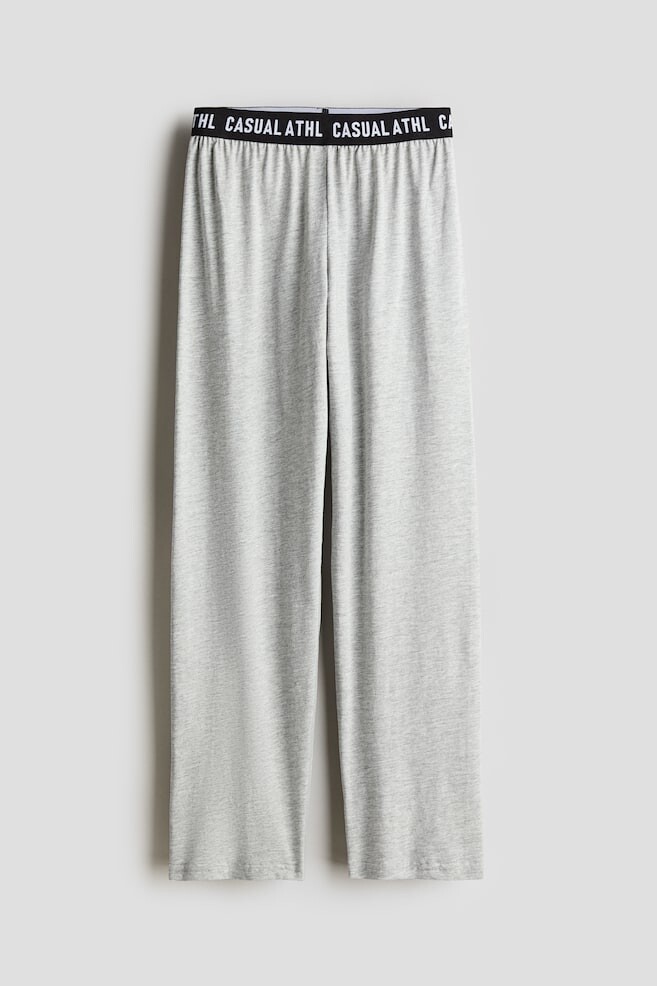 

Брюки для сна из хлопкового трикотажа H&M, серый