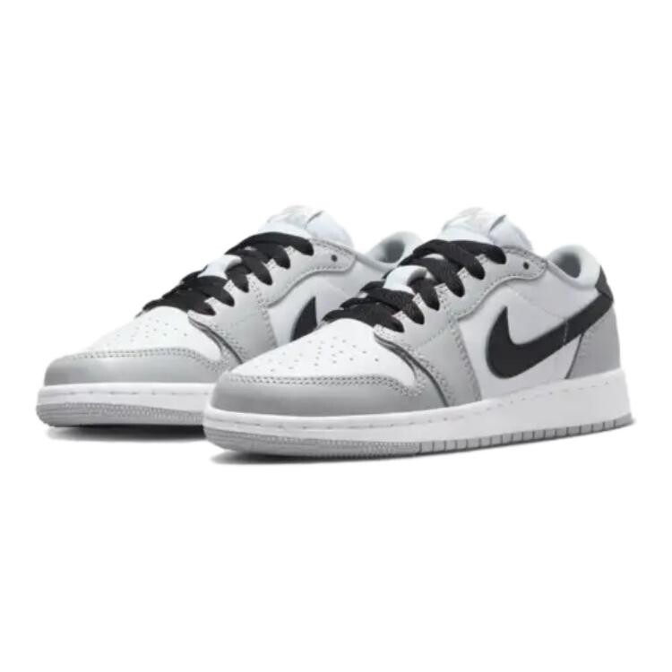 Кроссовки Jordan 1 Retro Low OG Barons GS, серый/белый — фото 3