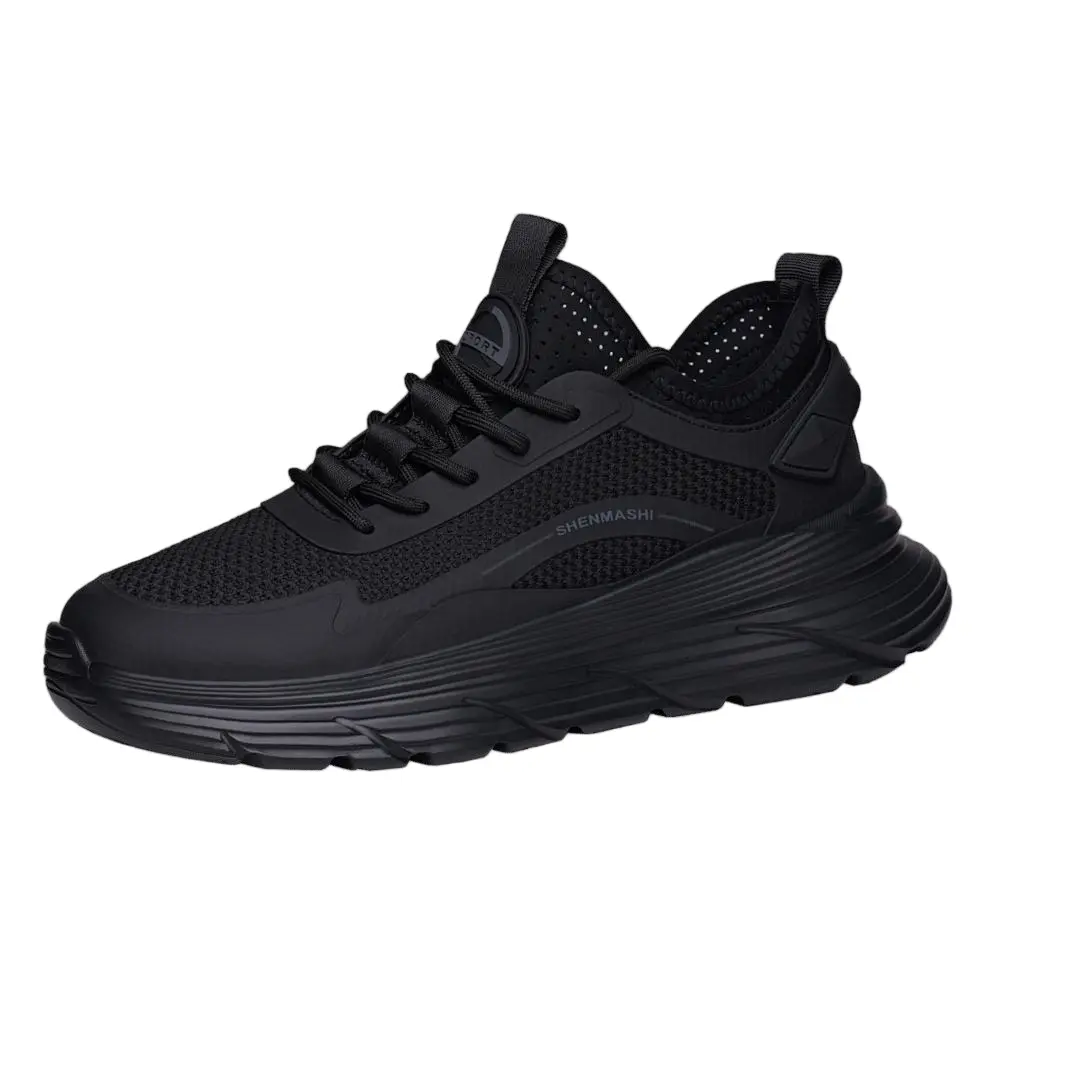 

ZUOSAISI Мужские дышащие устойчивые к истиранию низкие кеды повседневные черные, цвет Black