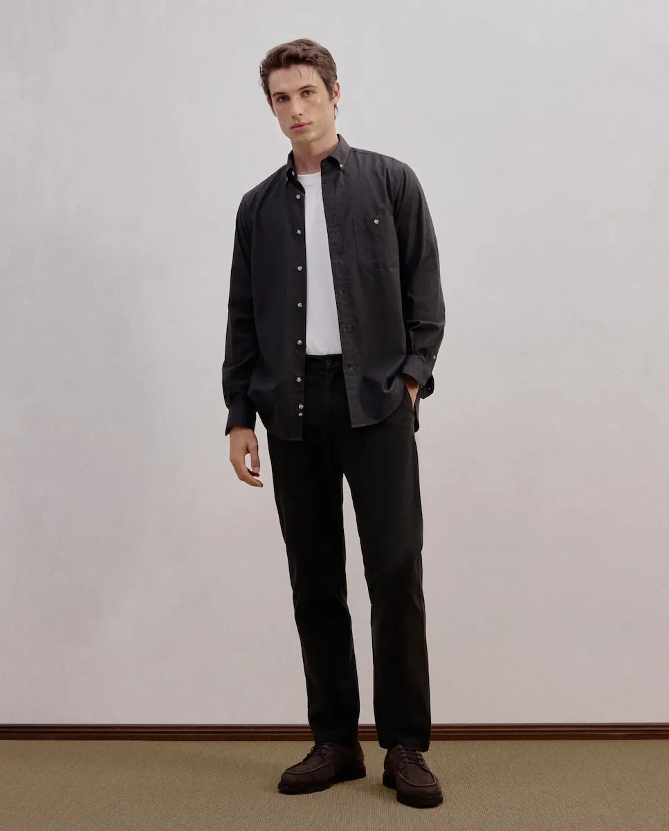 

Мужские спортивные брюки из хлопка с эластаном, обычного кроя Dustin, темно-зеленый