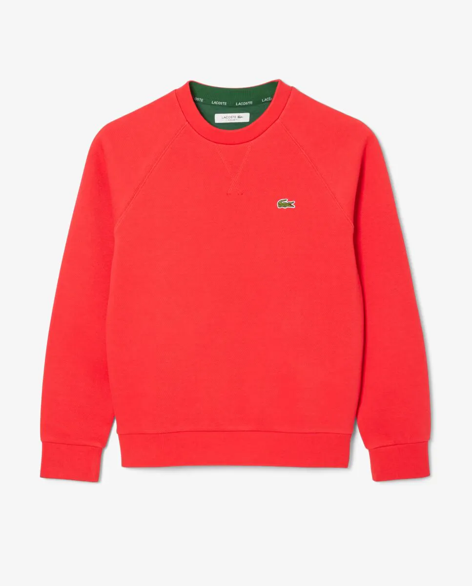 

Женская толстовка из пике с круглым вырезом Lacoste, красный