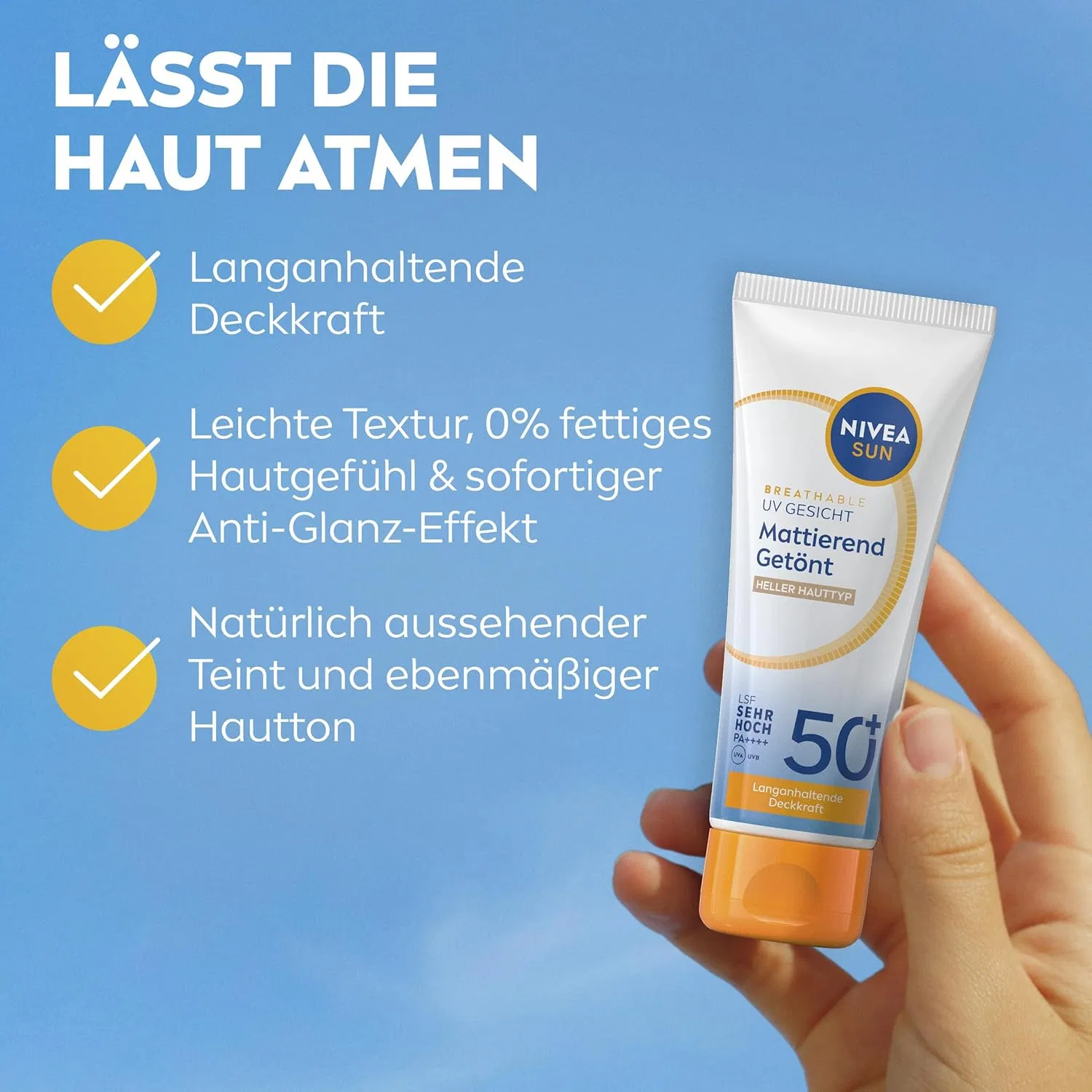 Тонирующий солнцезащитный крем для лица NIVEA SUN SPF 50+, 50 мл Nivea Sun — фото 3