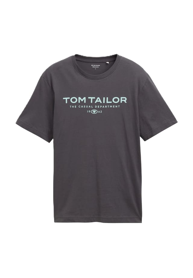 

Хлопковая футболка Tom Tailor, серый