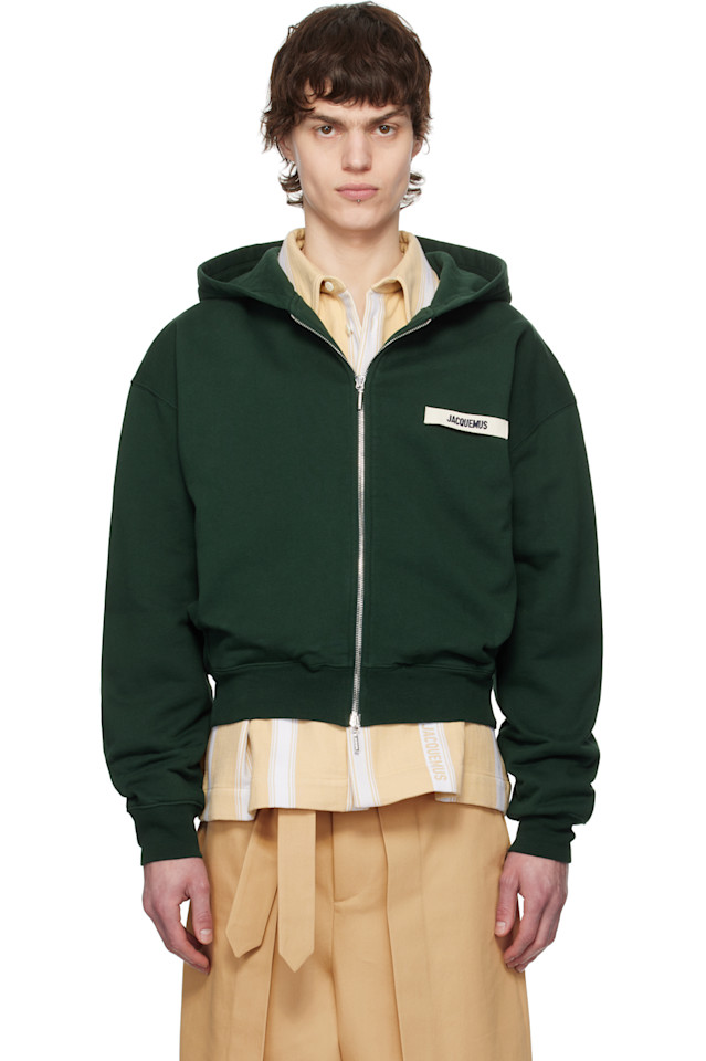 

Толстовка 'The Gros Grain Zipped' с молнией Jacquemus, зеленый